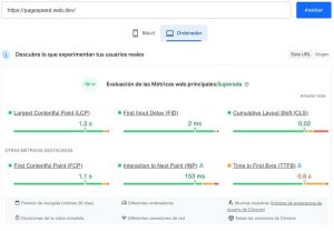 velocidad carga web ordenador